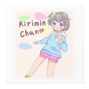 パーカーきりみんちゃんステッカー