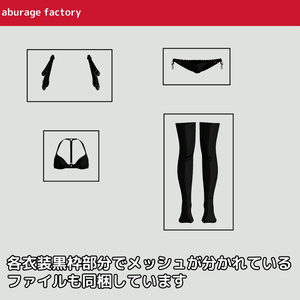 【みなみ シエリィ ルチカ】対応 衣装モデル アンダーウェアセット 缩略图 9