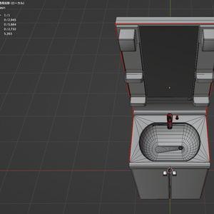 【Free】よくある洗面台(wash basin)【3dmodel】 缩略图 4