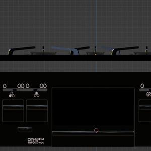 【Free】ガスコンロ(gas stove)　ビルトインタイプ【3dmodel】 缩略图 3