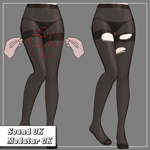 【5アバター対応】 Ripping Stockings 【VRChat想定】