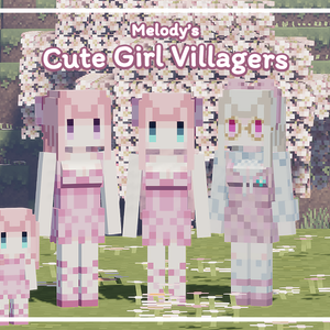 Melody's Cute Girl Villagers Minecraft Resource Pack Early Access