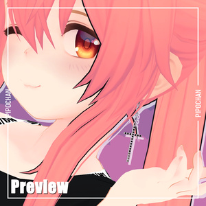 [Free DL]ピアス Cross Earrings 缩略图 2