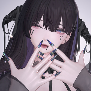 【VRC想定/21アバター対応】【MA対応】MH SOL&LUNA NAIL 缩略图 3