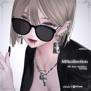 【VRC想定/20アバター対応】【MA対応】MH Rare Earring ＆ Necklace