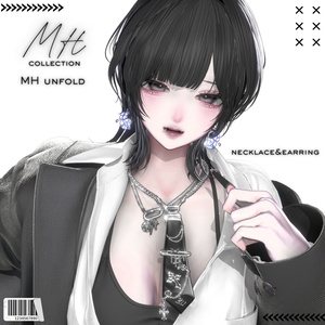 [For VRC / 20 Avatars Compatible] [MA Compatible] MH unfold Necklace & Earring