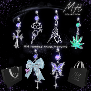 【VRC想定/20アバター対応】【MA対応】MH twinkle navel pierching