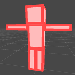 【VRC用】3d character like Minecraft