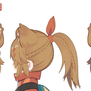 【髪型】Fluffy Braids Ponytail（5アバター） 缩略图 3