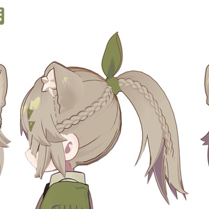 【髪型】Fluffy Braids Ponytail（5アバター） 缩略图 2
