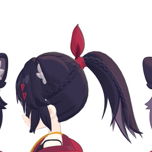 【髪型】Fluffy Braids Ponytail（5アバター） 缩略图 4