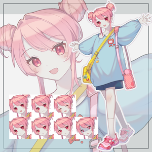 スモッグを着た女の子のフリー立ち絵