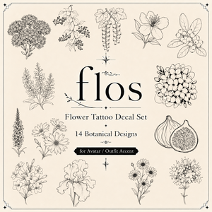 flos Flower Tattoo Decal Set / 花のタトゥーデカールセット