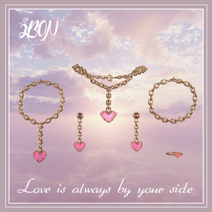 ハートアクセサリー  Heart accessories(with particles)