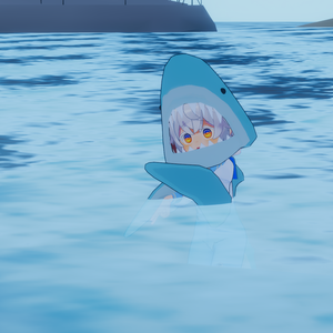 【VRC】かわいい！誰でもサメセット！尻尾は触れます【５パーツ２色セット】