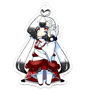 【緋月 彩】アクリルキーホルダー(ぬいぐるみ抱え)