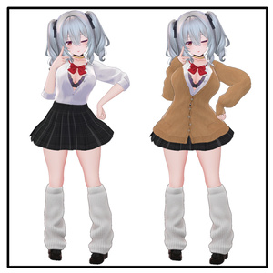 【ミルティナ・イチゴ対応】ギャル風 制服 -Gals School Uniform for Milltina- 缩略图 4
