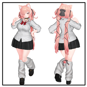 【ミルティナ・イチゴ対応】ギャル風 制服 -Gals School Uniform for Milltina- 缩略图 3