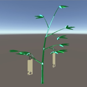 笹  (七夕用短冊)  3Dモデル