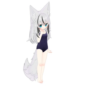 3Dモデル スクール水着（白ふち）Tireur/Zero/九尾の傍観者/Nemesis/旅枕ヨカ【VRChat想定】 缩略图 3