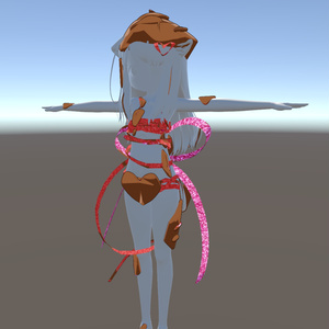 3Dモデル ValentineRibbon　Tireurちゃん対応
