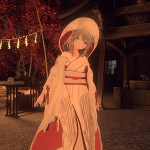 3Dモデル「白無垢　狐の嫁入り」 九尾の傍観者対応衣装＋α【VRChat想定】【Modular Avatar対応】 缩略图 9