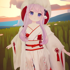 3Dモデル「白無垢　狐の嫁入り」 九尾の傍観者対応衣装＋α【VRChat想定】【Modular Avatar対応】 缩略图 7