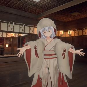 3Dモデル「白無垢　狐の嫁入り」 九尾の傍観者対応衣装＋α【VRChat想定】【Modular Avatar対応】 缩略图 12