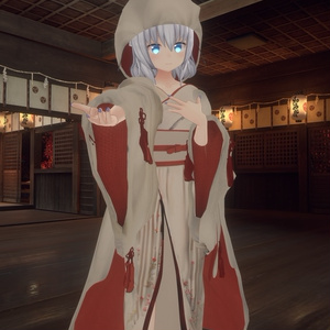 3Dモデル「白無垢　狐の嫁入り」 九尾の傍観者対応衣装＋α【VRChat想定】【Modular Avatar対応】 缩略图 11