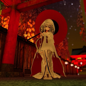 3Dモデル「白無垢　狐の嫁入り」 九尾の傍観者対応衣装＋α【VRChat想定】【Modular Avatar対応】 缩略图 13