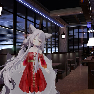 【無料】3Dモデル シンプルワンピ　九尾の傍観者対応衣装【VRChat想定】【Modular Avatar対応】 缩略图 3