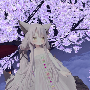 【無料】3Dモデル シンプルワンピ　九尾の傍観者対応衣装【VRChat想定】【Modular Avatar対応】 缩略图 2