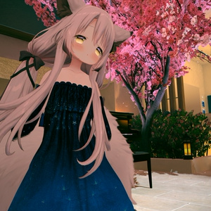 【無料】3Dモデル シンプルワンピ　九尾の傍観者対応衣装【VRChat想定】【Modular Avatar対応】 缩略图 4