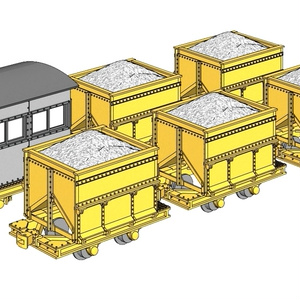 J.G.ブリル社製客車 UVレジン製キット 5両セット 1:150 Nゲージ - Modellbahn Bao - BOOTH