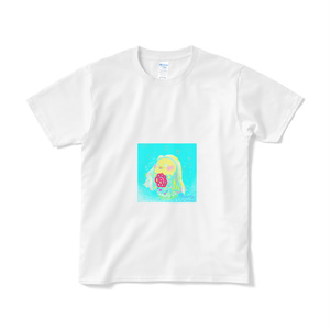 アヤメちゃん書き下ろしアマビエさんTシャツ(柄小さめver.)