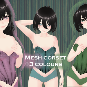 Mesh Corset +3 colours (blue,pink,green)