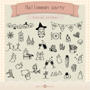 【デジタルプランナー用文具】ハロウィーンスタンプ