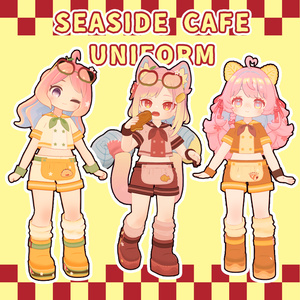 🍔SEASIDE CAFE UNIFORM🌮🥐🫘えも研対応 