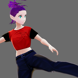 Helltaker Logo Mini Shirt for Vroid, MMD,and VRChat