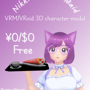 [VRM/VRoid] Nikki the Neko Maid [original 3D model]