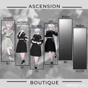【複数アバター対応】モノクローマローゼンドレス・Monochroma Rozen Dress 缩略图 7