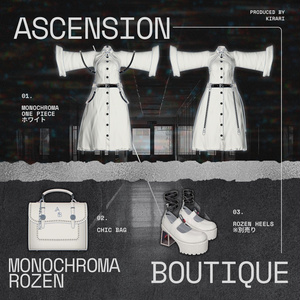 【複数アバター対応】モノクローマローゼンドレス・Monochroma Rozen Dress 缩略图 3
