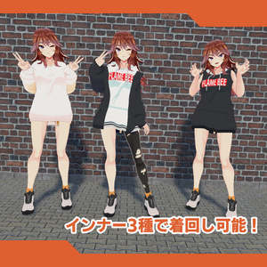 [VRChat向け]ストリートパーカーセット 缩略图 3