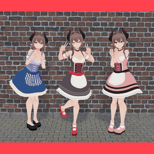 [大神ルゥ][レナ・カクテル]ディアンドルセット 缩略图 5