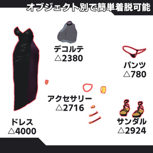 [VRChat向け]パーティドレスセット 缩略图 2