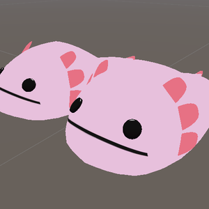 【VRChat想定】Axolotl Slipper　ウーパールーパースリッパ