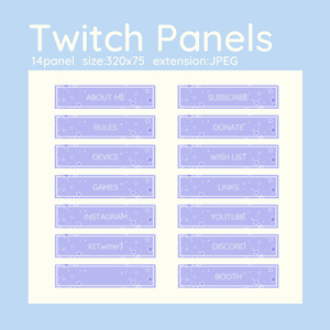 【Twitch｜panels】Purple star