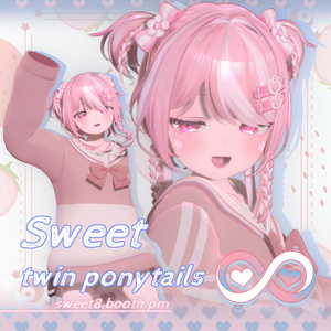 【8アバター対応】·Sweet twin ponytails·可愛いツインテール·髪型· 缩略图 2
