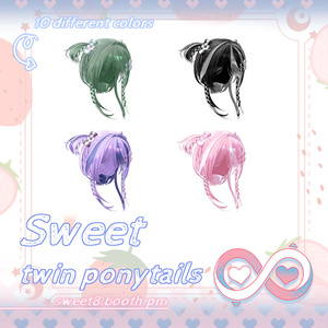 【8アバター対応】·Sweet twin ponytails·可愛いツインテール·髪型· 缩略图 17