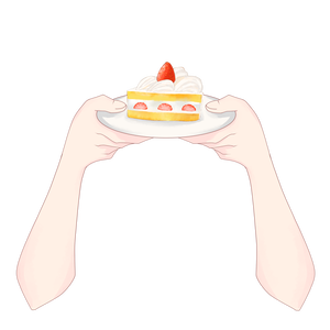 【配信者向け】ショートケーキ素材